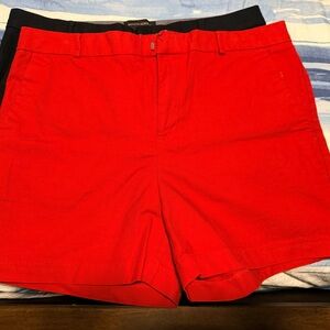 Banana Republic Red and Black Women's Shorts